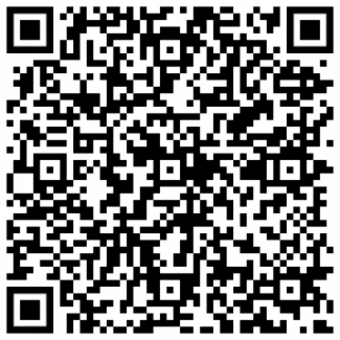 Schwarz-weißer QR-Code auf neutralem Hintergrund.